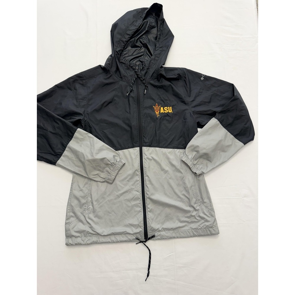 Arizona State Sun Devils Jacket Mens Large Gray NCAA Football Full Zip Hooded